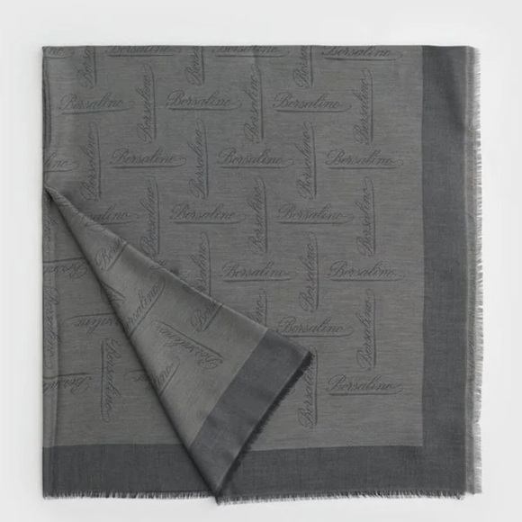 Borsalino unisex cotton blend shawl scarf NWT - Picture 3 of 6